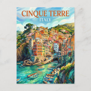 Cinque Terre Italy Postcard