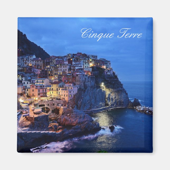Cinque Terre Italy Postcard Magnet (Front)