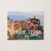 Cinque Terre Italy Summer Travel Postcard