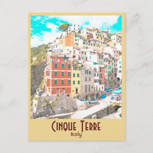 Cinque Terre, Italy Vintage Postcard