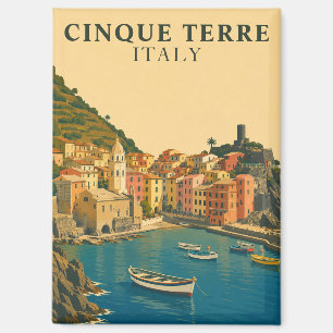 Cinque Terre Italy Vintage Travel Italian Riviera Magnet