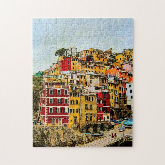 Cinque Terre Liguria Italy Europe Travel Jigsaw Puzzle (Vertical)