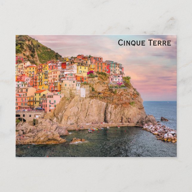 Cinque Terre Manarola Italy Travel Photo Postcard (Front)