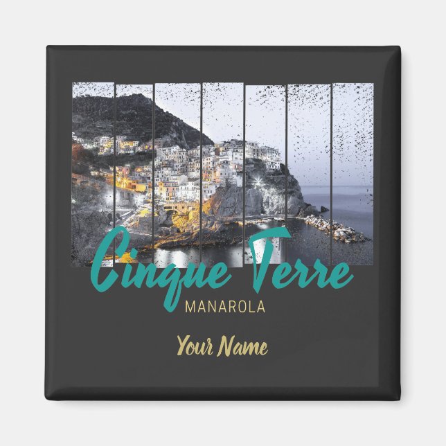 Cinque Terre Manarola Riomaggiore Italian vintage  Magnet (Front)