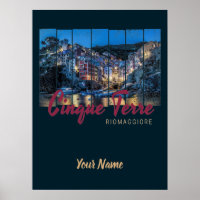 Cinque Terre Riomaggiore Italian vintage Souvenir 