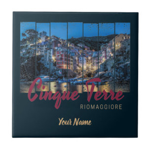 Cinque Terre Riomaggiore Italian Vintage Souvenir Tile