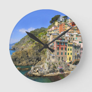 Cinque terre - Riomaggiore Round Clock