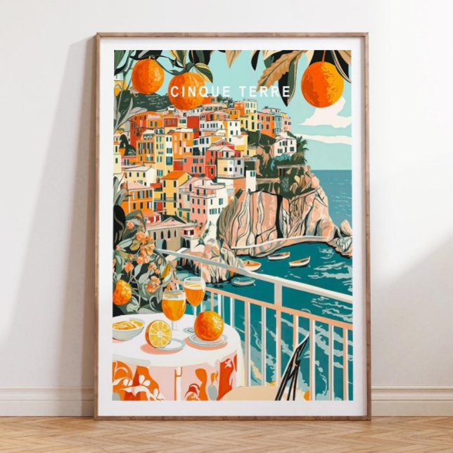 Cinque Terre Travel Poster, Italy Travel Print (Creator Uploaded)