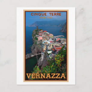 Cinque Terre - Vernazza from Above Postcard