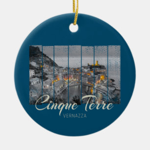 Cinque Terre Vernazza Italien Vintage Souvenir Ceramic Tree Decoration