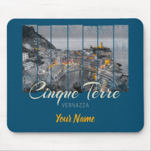 Cinque Terre Vernazza Italy vintage Souvenir Mouse Pad