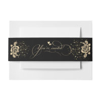 Cintas para invitaciones con rosa