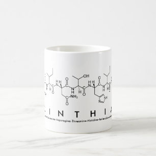 Cinthia peptide name mug