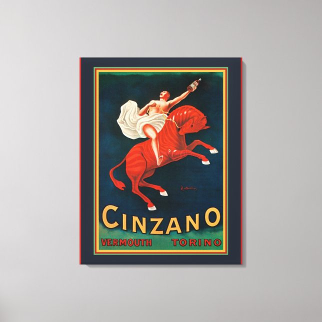 "Cinzano Vermouth Torino" Canvas Print (Front)