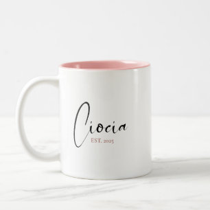 "CIOCIA Est. Year" – POLISH Aunt Gift Two-Tone Coffee Mug