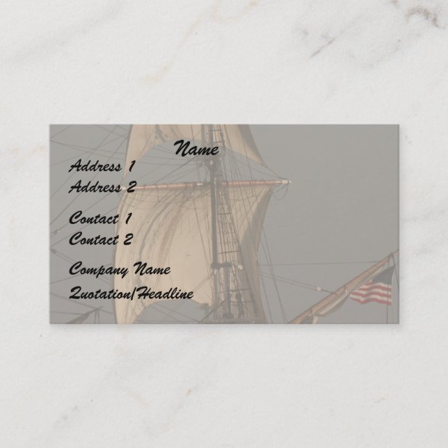 Cipper Sails/American Flag Business Card (Front)