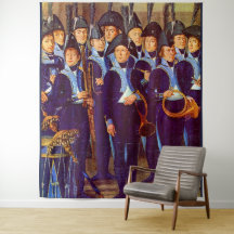 circa 1800 European military musicians print