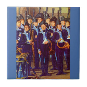 circa 1800 European military musicians Tile
