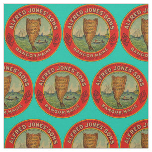 circa 1900 Alfred Jones Sons Finnan Haddie label Fabric
