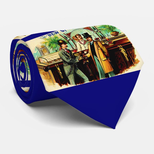 circa 1900 New Sports cigar box label print Tie (Rolled)