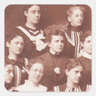 circa 1905 women’s choir square sticker