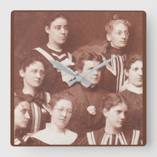 circa 1905 women’s choir square wall clock