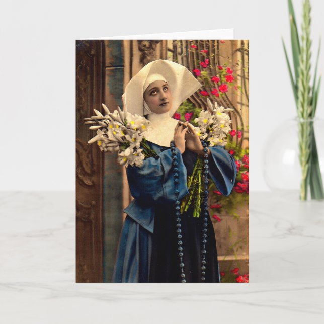 circa 1910 blue nun card (Front)