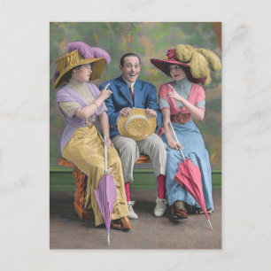 circa 1910 vaudeville performers print postcard