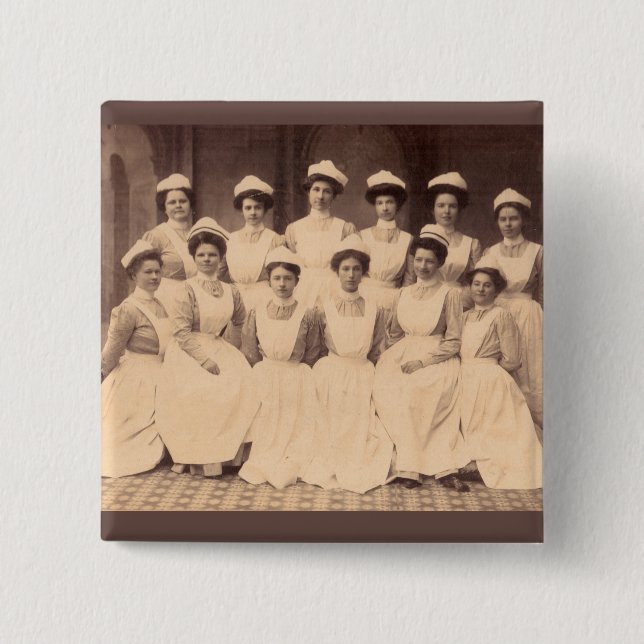 circa 1914 nursing school graduates 15 cm square badge (Front)