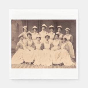 circa 1914 nursing school graduates napkin