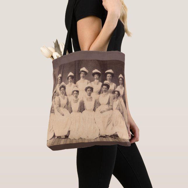 circa 1914 nursing school graduates tote bag (Close Up)