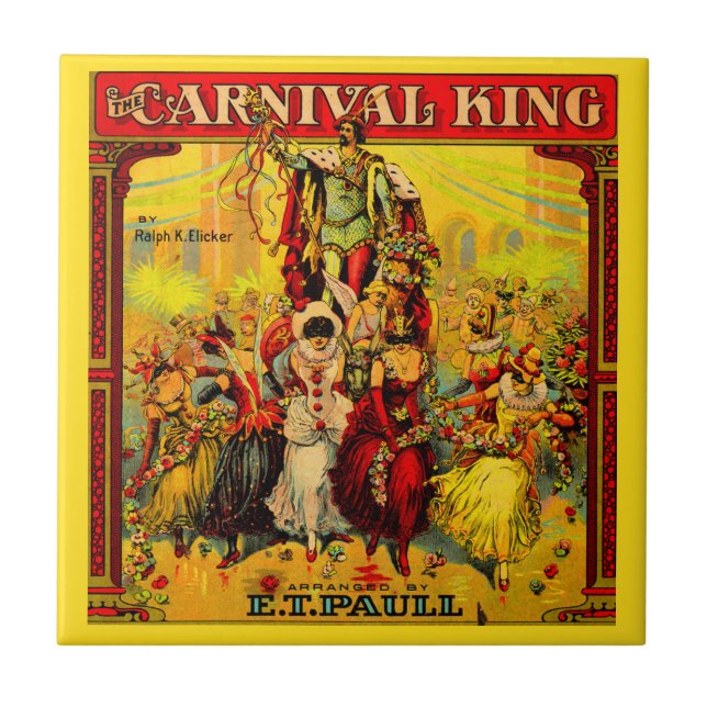 circa 1915 sheet music The Carnival King Tile (Front)