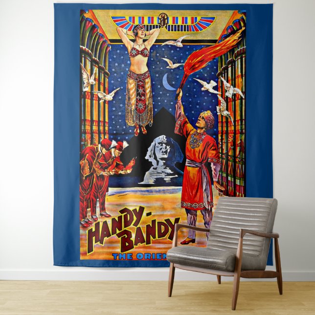 circa 1920 Handy-Bandy magician poster Tapestry (In Situ)