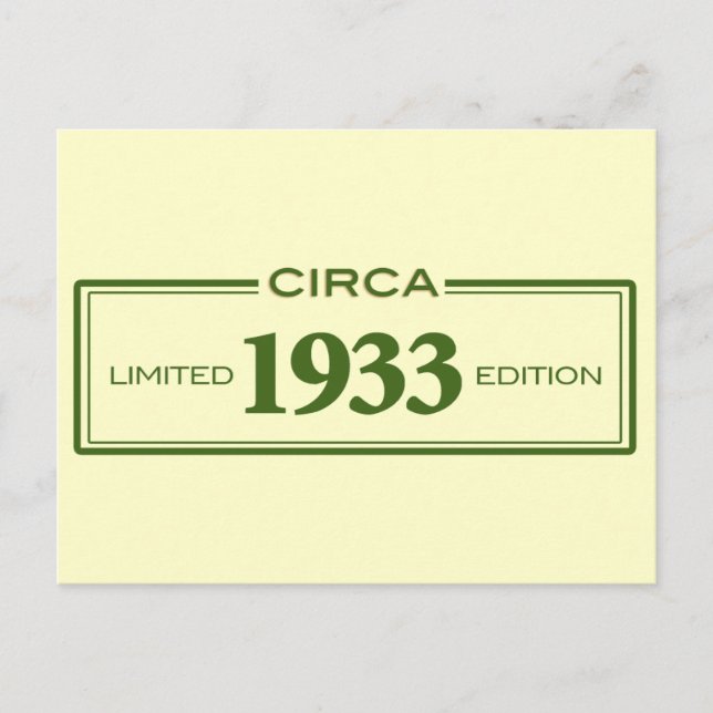 circa 1933 postcard (Front)