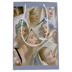 circa 1940 beautiful women print medium gift bag
