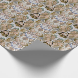 circa 1940 beautiful women print wrapping paper