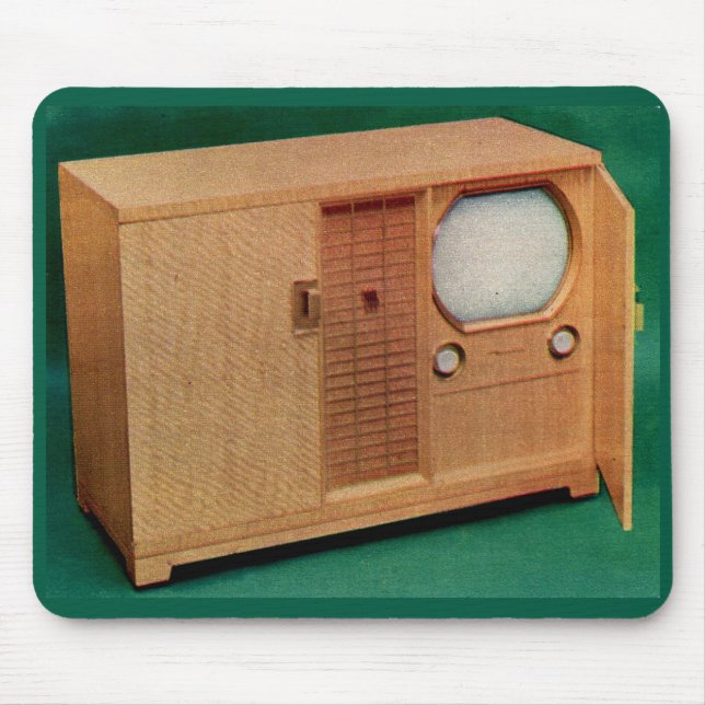 circa 1951 television set Danish modern no. 2 Mouse Pad (Front)