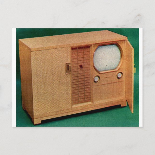 circa 1951 television set Danish modern no. 2 Postcard (Front)