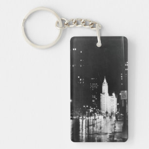 circa 1954: A view down Michigan Avenue Key Ring