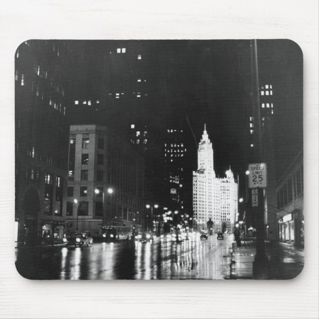 circa 1954:  A view down Michigan Avenue Mouse Pad (Front)