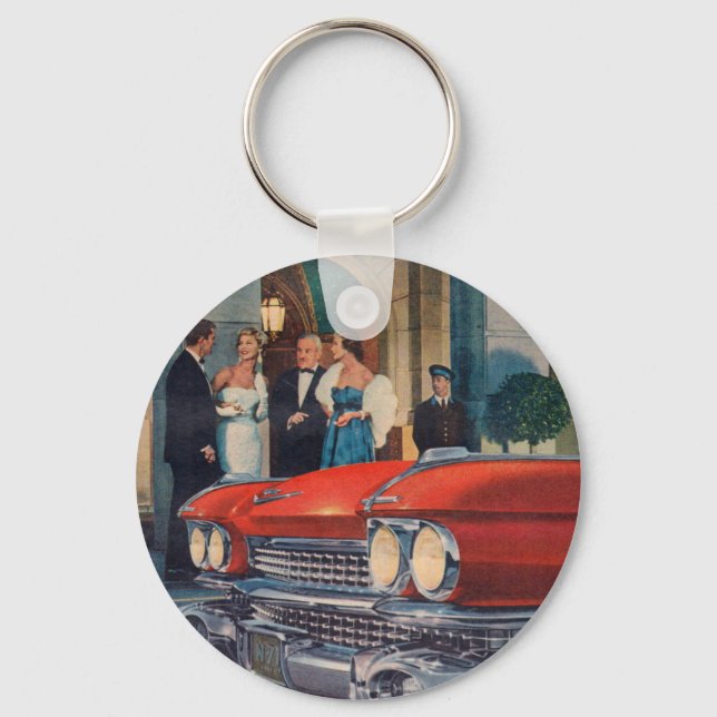 circa 1960 red Cadillac grille Key Ring (Front)
