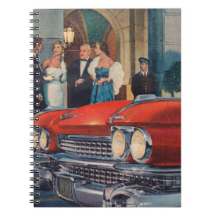 circa 1960 red Cadillac grille Spiral Notebook