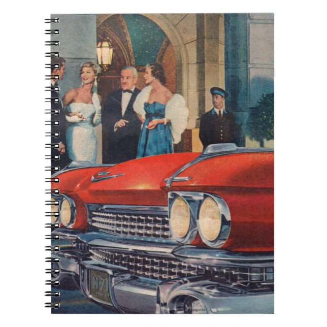 circa 1960 red Cadillac grille Spiral Notebook (Front)