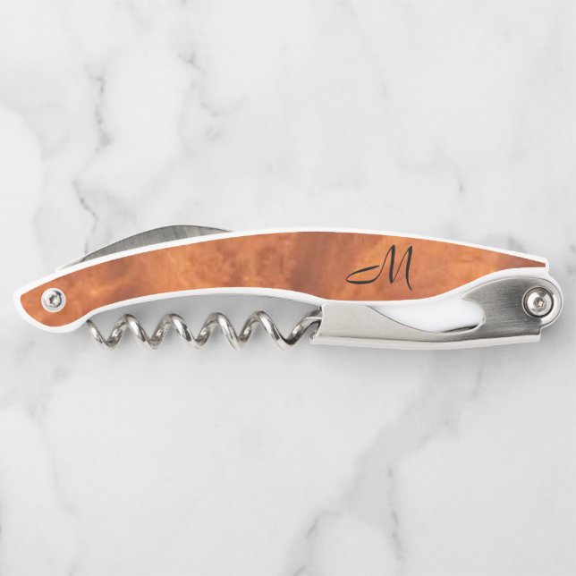 Circassian walnut burl wood look *Monogram*  Corkscrew (Back)