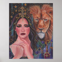 Circe goddess Stretched Canvas Print by Renee 