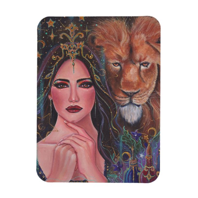 Circe goddess Stretched Canvas Print by Renee  Magnet (Vertical)