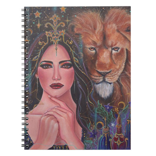 Circe goddess Stretched Canvas Print by Renee  Notebook (Front)