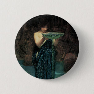 Circe Invidiosa by John William Waterhouse 6 Cm Round Badge