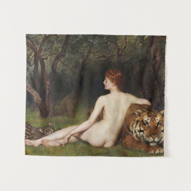 Circe (Magical Seductive Beauty) (by John Collier) Tapestry (Front (Horizontal))