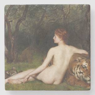 Circe (Magical Sensual Goddess) (by John Collier) Stone Coaster